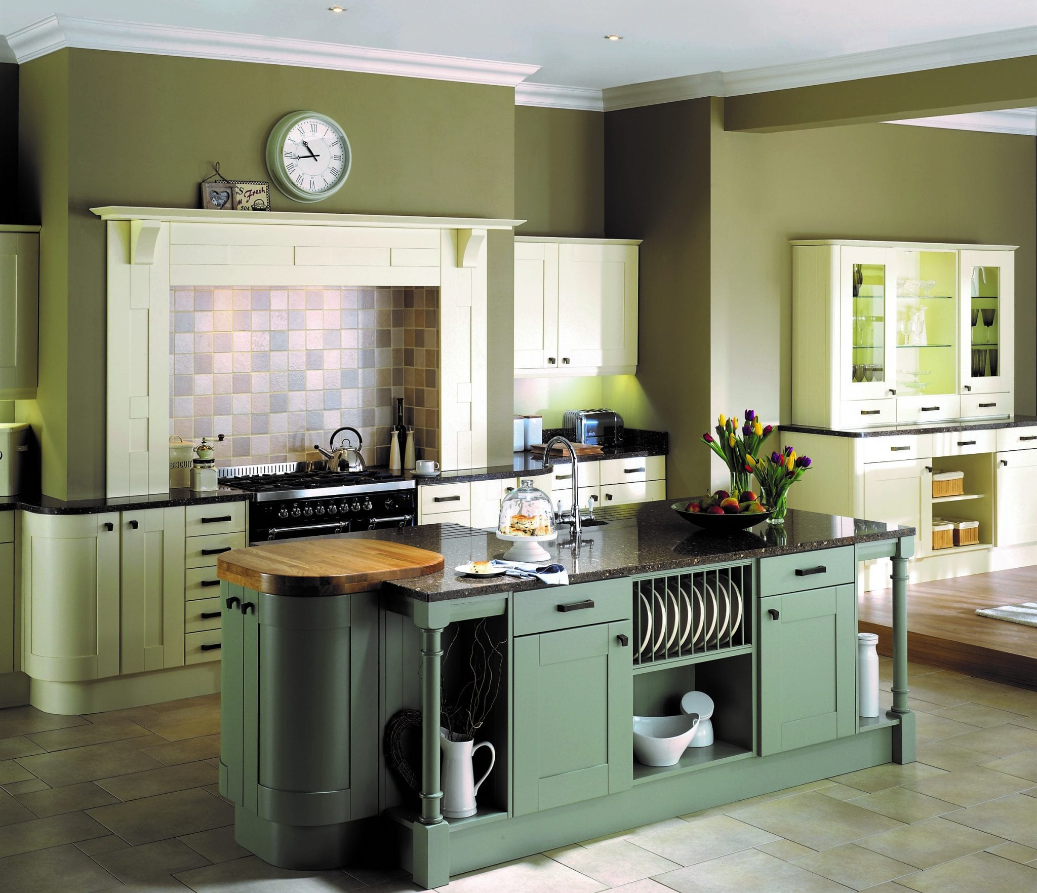 Alchemy style kitchen in Olive Green