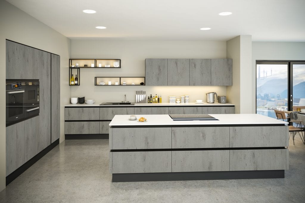 Concrete style kitchen