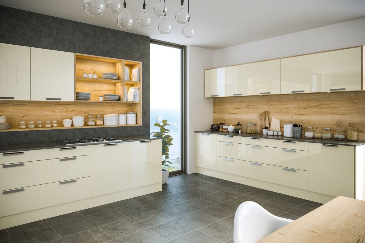 Firbeck kitchen in light grey and white