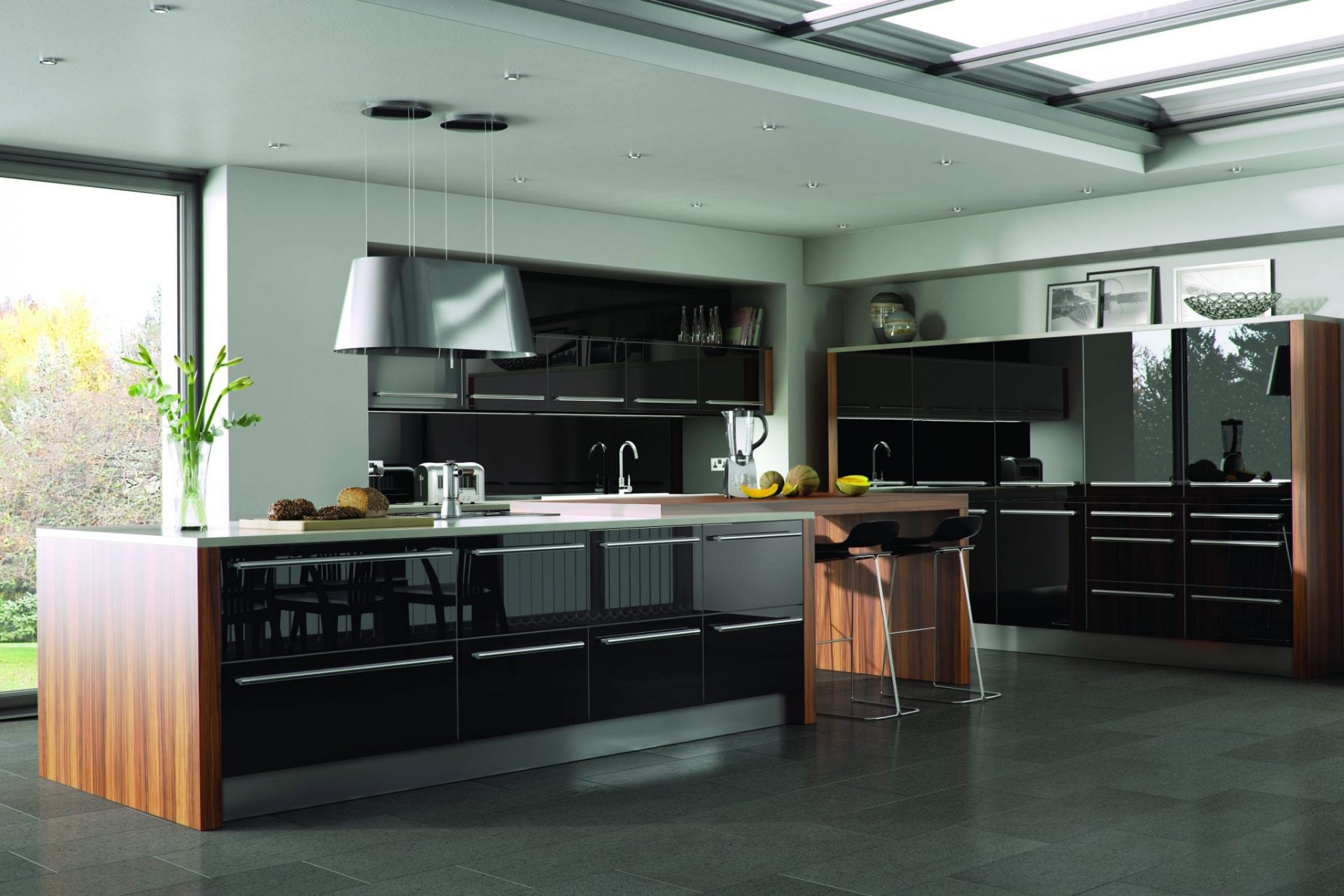 Genoa kitchen in black gloss