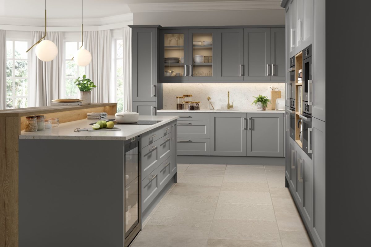 Dust Grey Traditional Kitchen