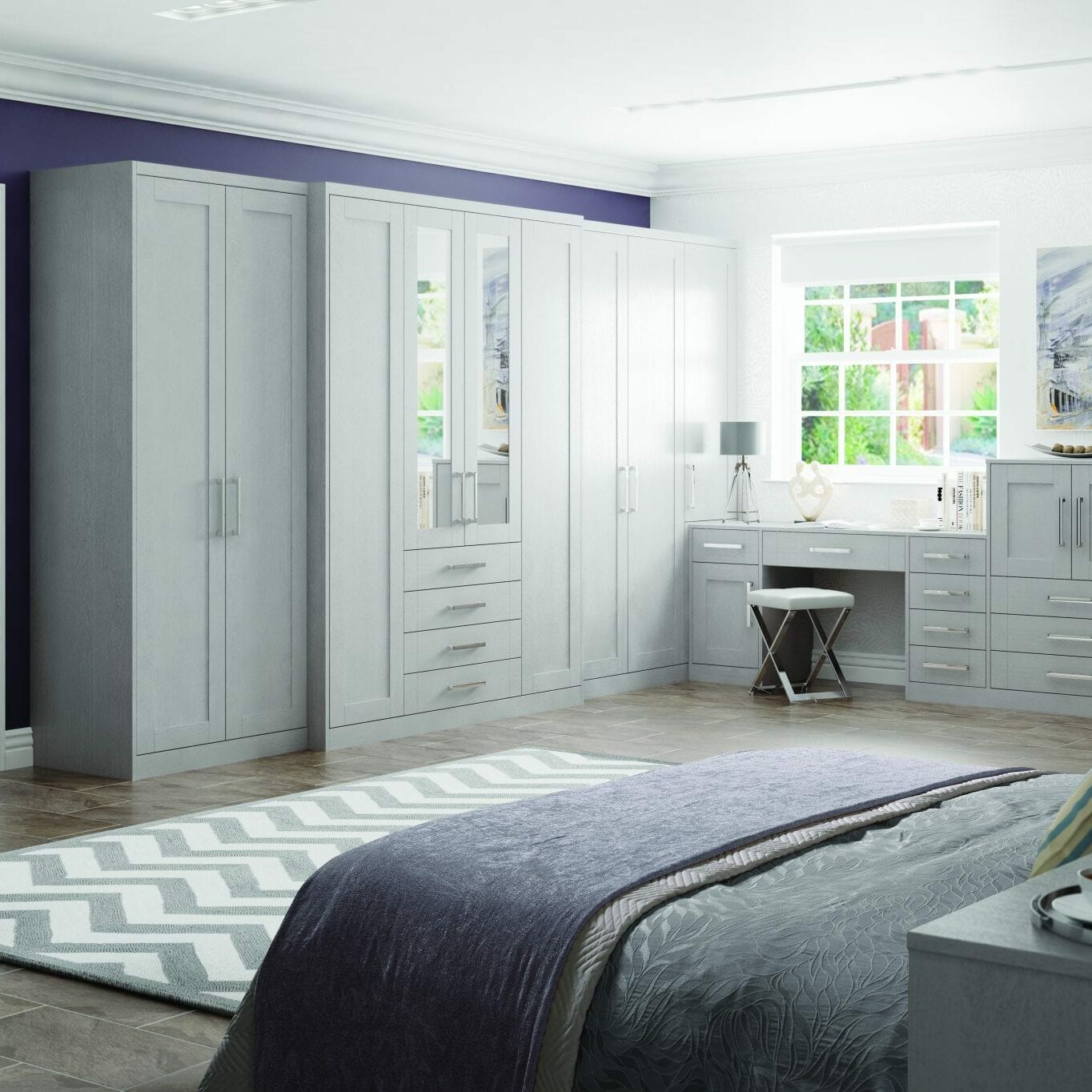 Holton storm bedroom in grey